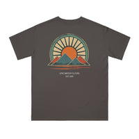 Organic Epic Sunrise Summit Crest Unisex Classic T-Shirt in Charcoal