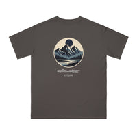 Organic Epic Lunar Lakefront Peaks Unisex Classic T-Shirt in Charcoal