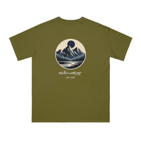 Organic Epic Lunar Lakefront Peaks Unisex Classic T-Shirt in Olive