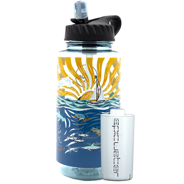 Epic Nalgene OG | Water Bottle with Filter | USA Made Bottle and Filter | Dishwasher Safe | Filtered Water Bottle | Travel Water Bottle | BPA Free Wa