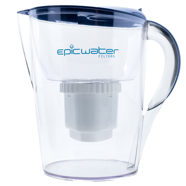  OWIARA Jarras de filtro de agua para agua potable con filtro de  carbón activado, jarra de agua con filtro de 10 tazas de 150 galones, sin  BPA y elimina fluoruro, cloro