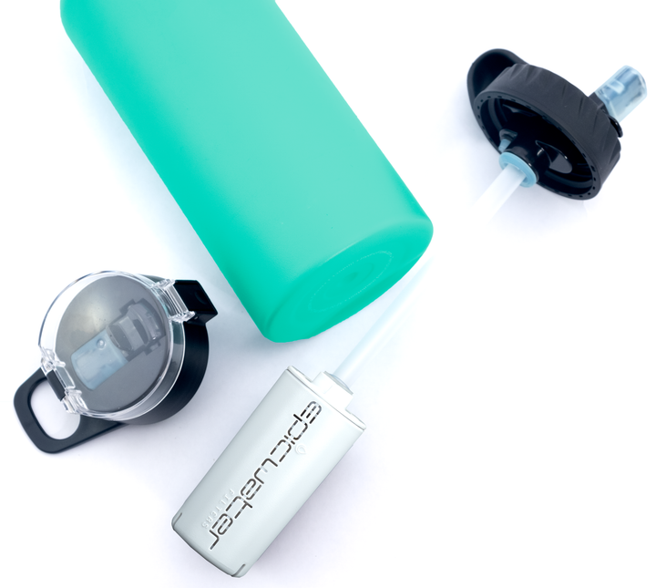  Hydro Flask Water Bottle - Wide Mouth Straw Lid 2.0 - 40 oz,  Spearmint : Sports & Outdoors